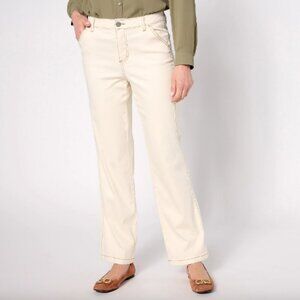 Belle by Kim Gravel Tall TripleLuxe Twill Carpenter Jean, Ecru Sz 20WT a632795